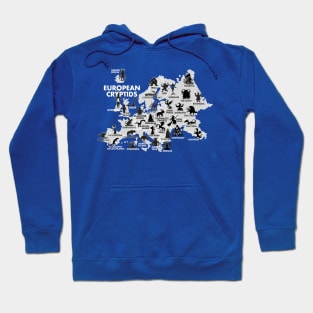 Map of Cryptids in Europe Hoodie